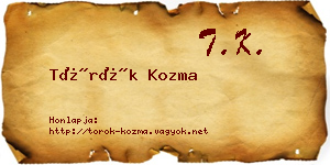 Török Kozma névjegykártya